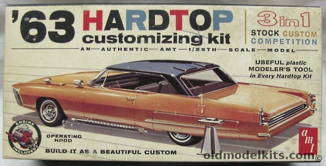AMT 1/25 1963 Pontiac Tempest 2 Door Hardtop - 3 in 1 Kit, 5623-149 plastic model kit